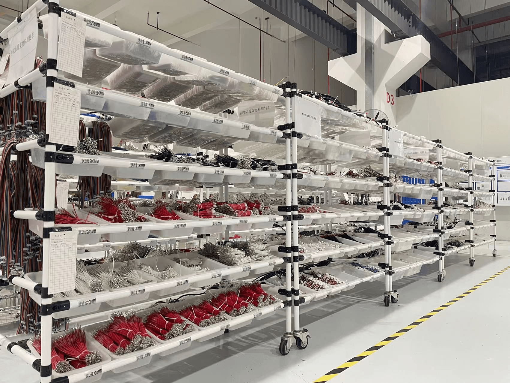 Elumotive cable harness production area for power quality equipment