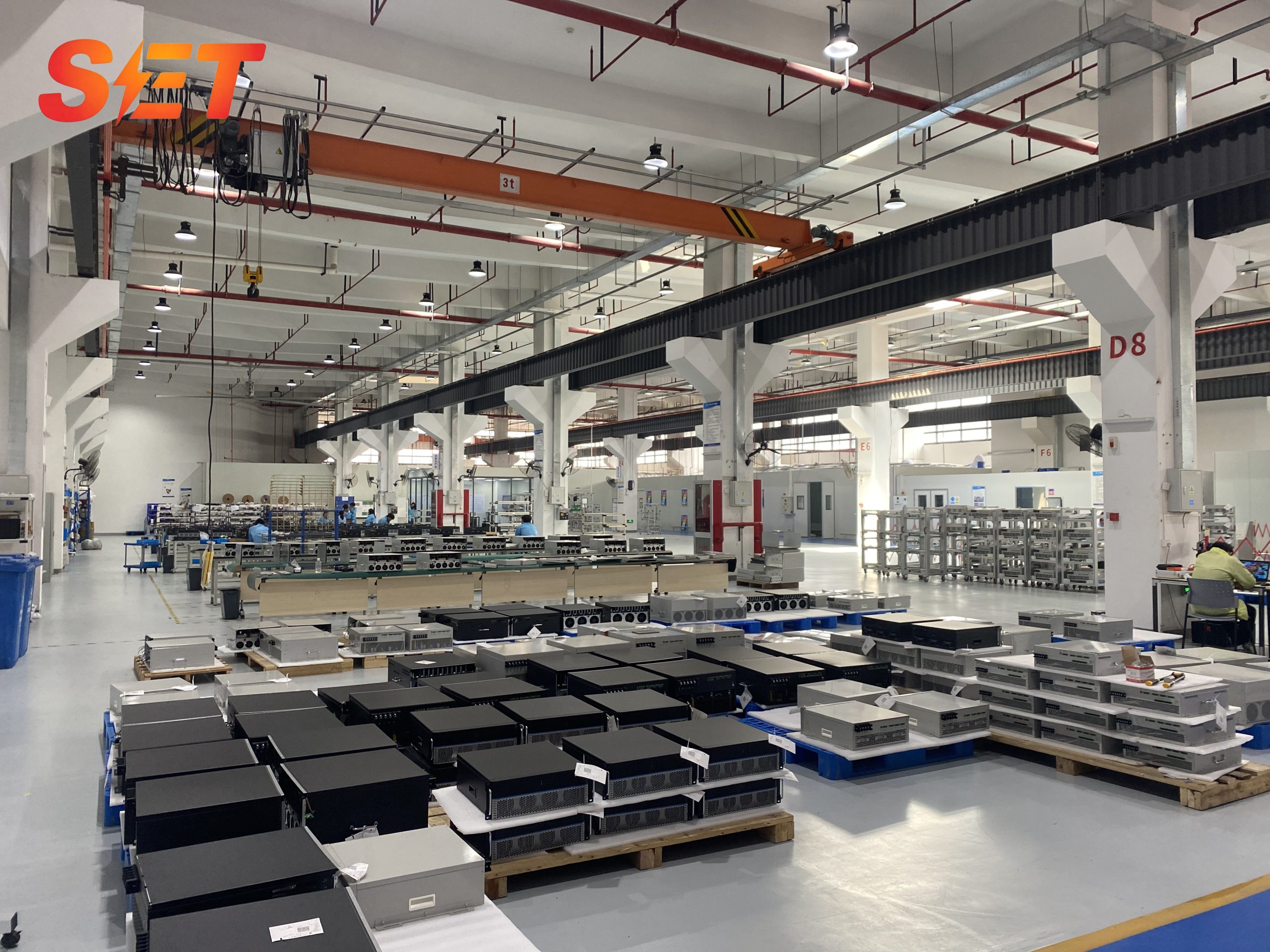 Elumotive power quality equipment commissioning in the production workshop