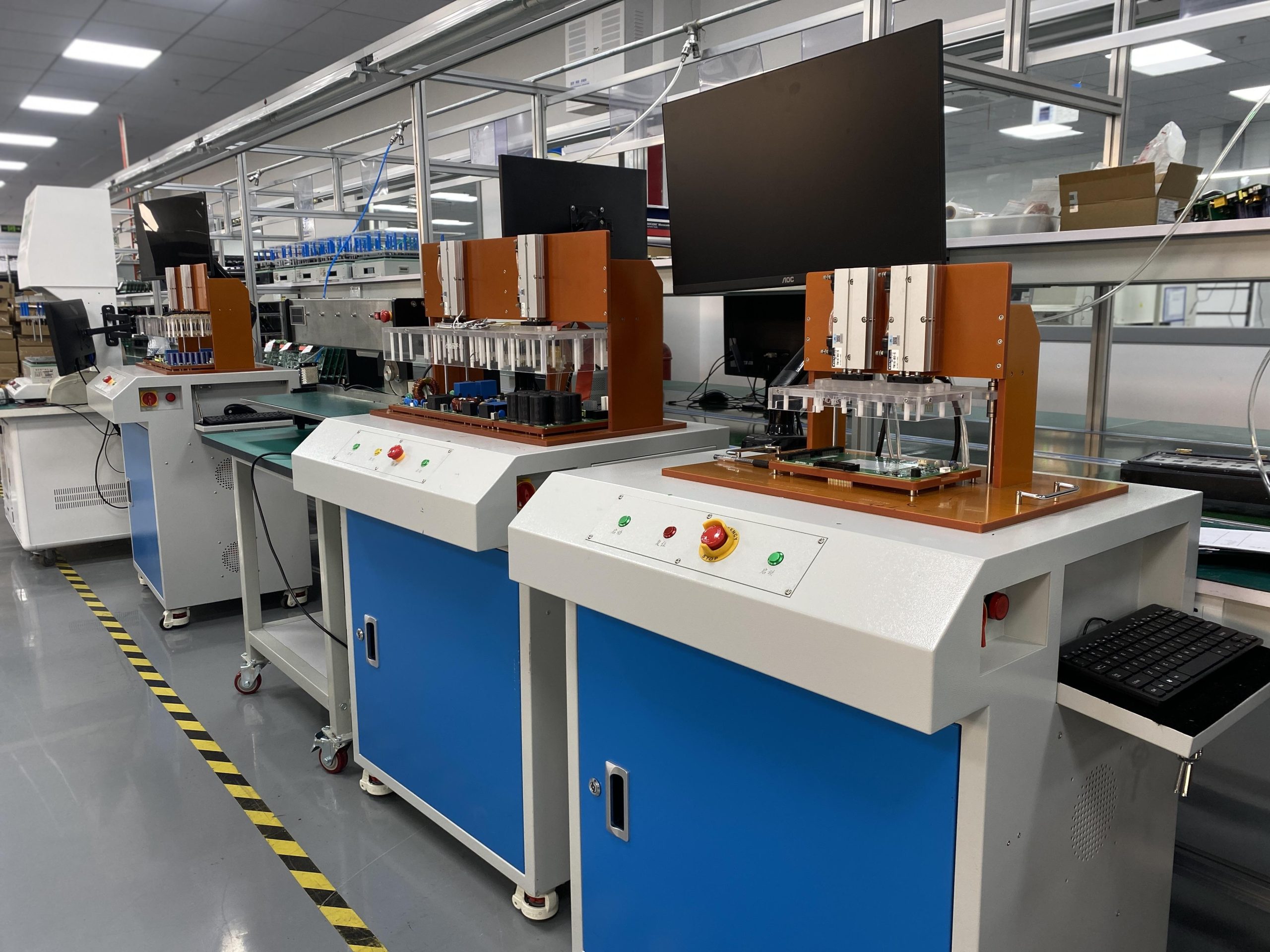 Power quality equipment production and testing area at Elumotive
