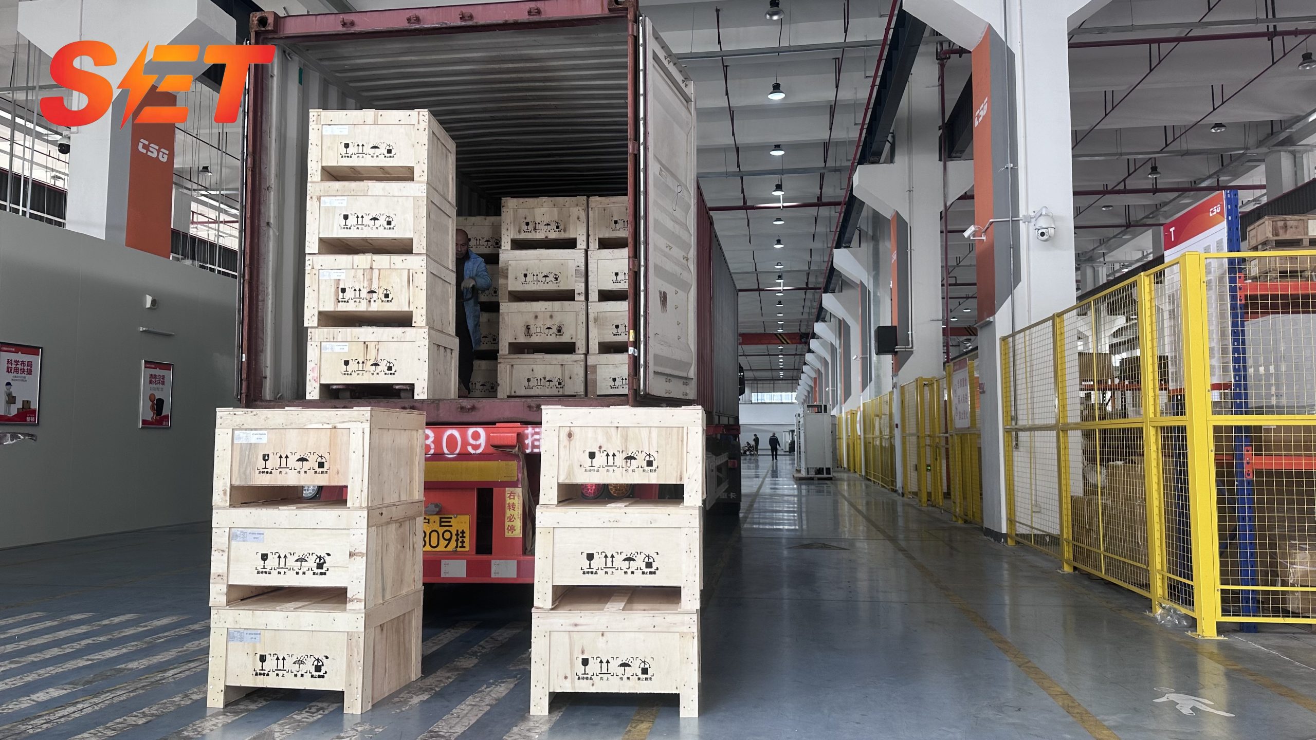 Elumotive power quality cabinets prepared for packing and shipment
