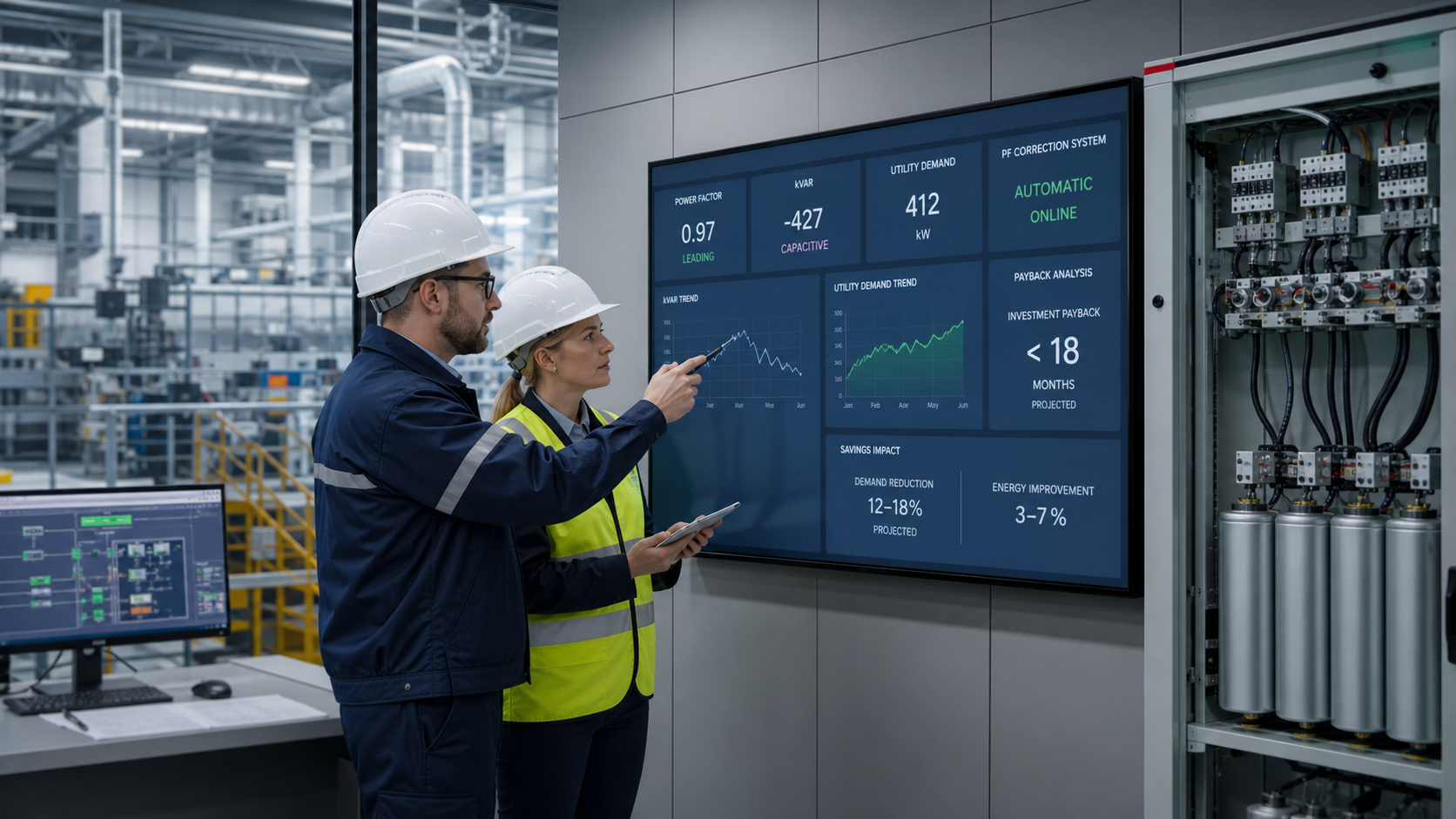 power factor correction ROI for industrial power quality