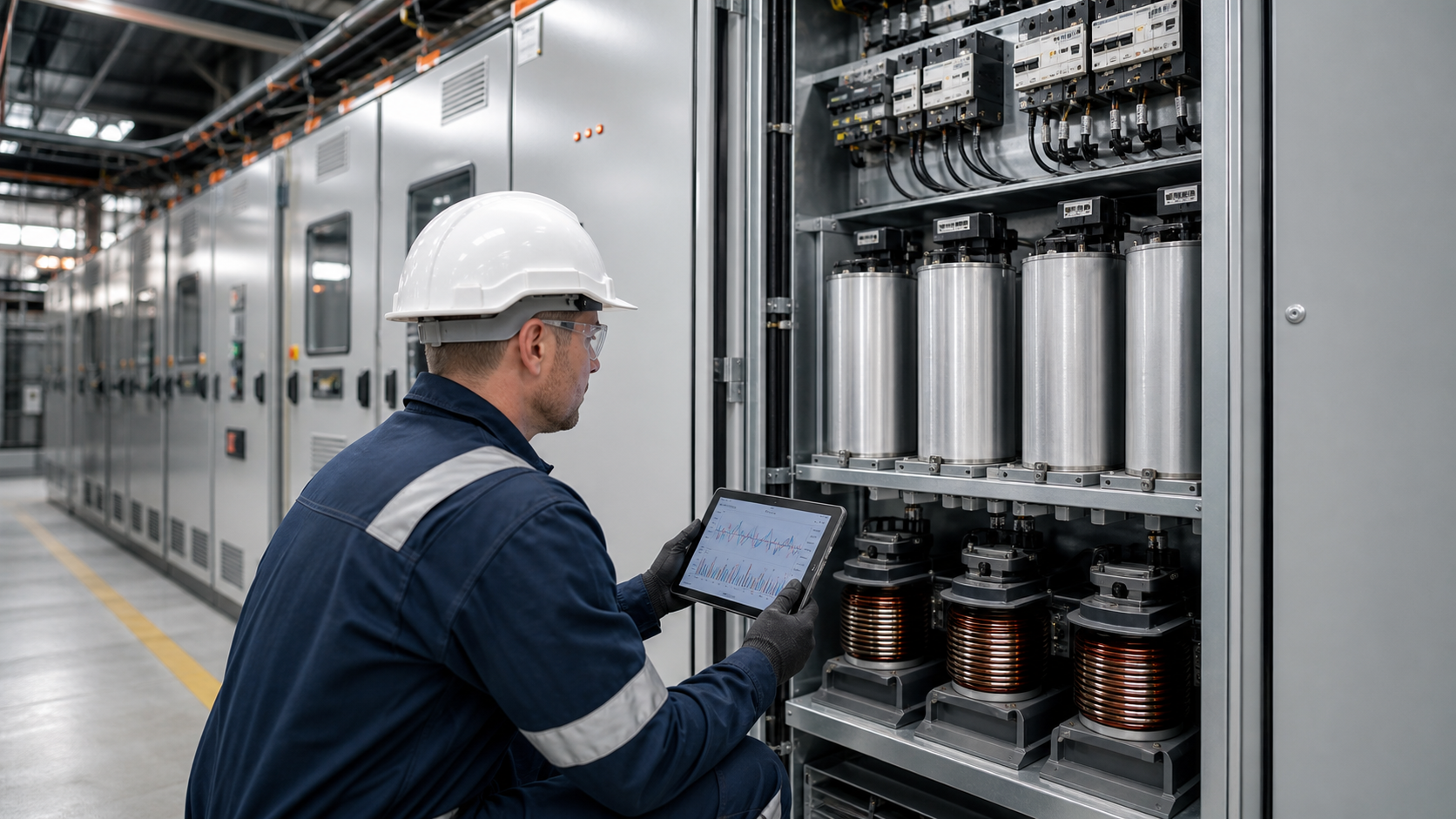 detuned reactor capacitor bank for industrial power quality