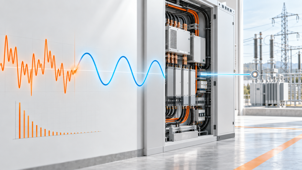 THDi levels and harmonic compliance in an industrial power system