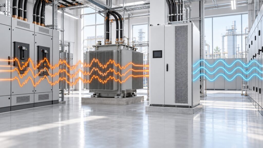 480V active harmonic filter installation for a US industrial plant