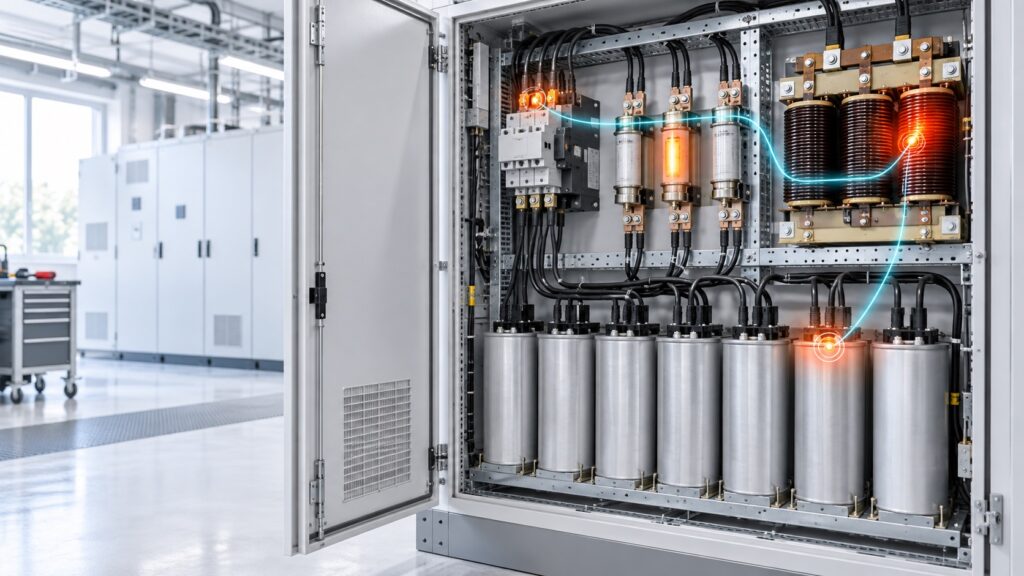 Capacitor bank overheating and fuse failure diagnostic checks